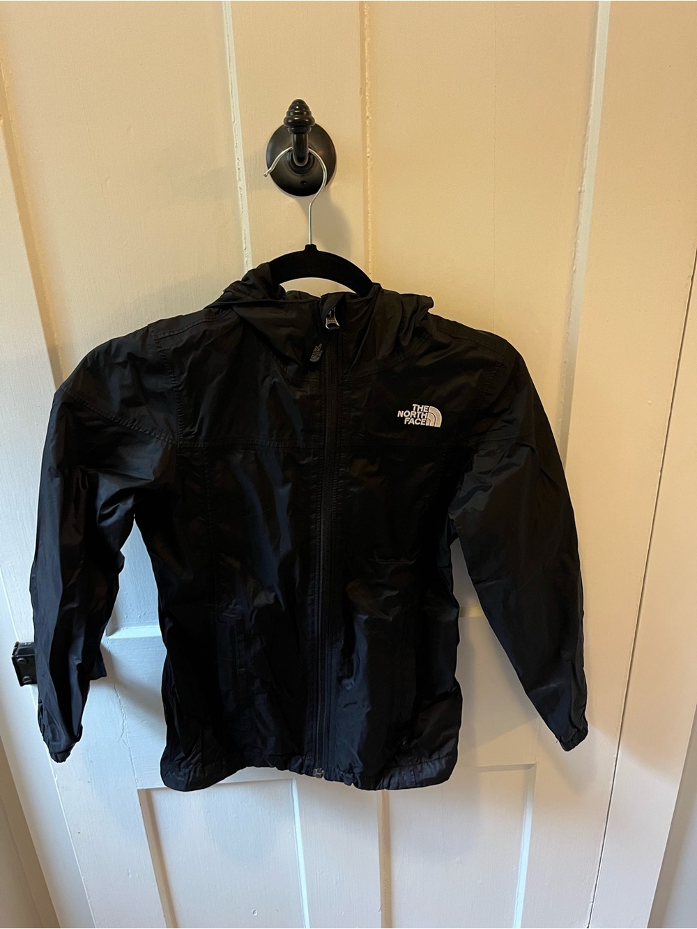 The North Face Girls' Black Rain Jacket size small 7-8